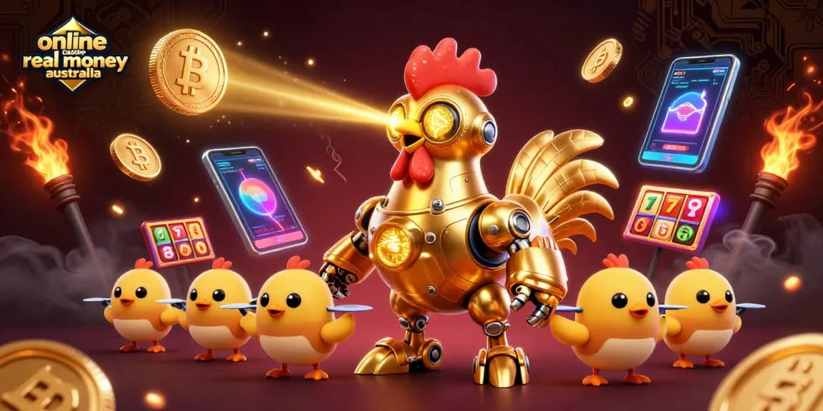Engage in the excitement of online casino real money Australia with a dynamic 3D casino illustration.