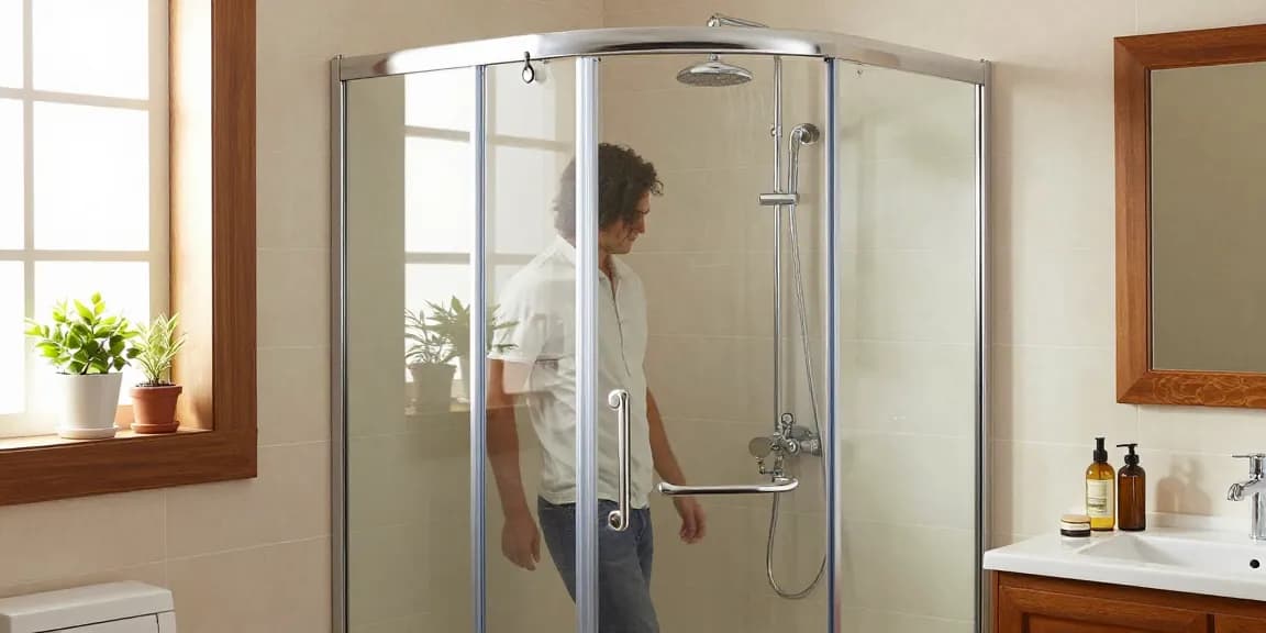Stijlvolle douchecabinedeur die de toegankelijkheid en elegantie van de badkamer verbetert.