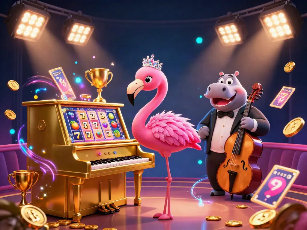 Join the excitement at b52club with dynamic slots and vibrant casino energy in this colorful 3D illustration.