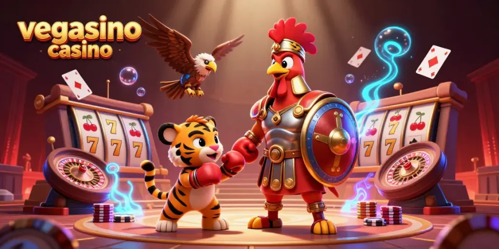 Engage with the vibrant casino experience at vegasino casino featuring lively characters and dynamic gaming elements.
