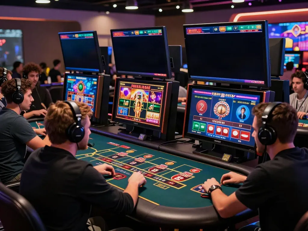 Engaging live casino experience showcasing players in a modern gaming environment with link 2026 IWIN prominently featured.