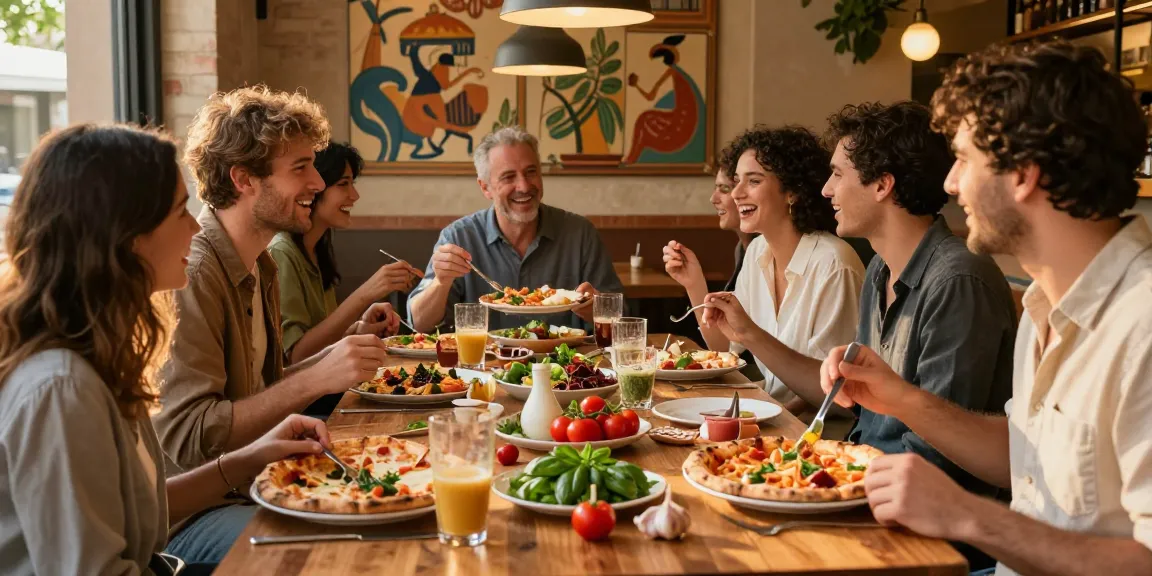Delightful dining at Pizzeria Madera showcasing pg soft Italian dishes with vibrant ingredients and warm atmosphere.