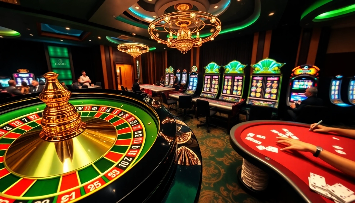 Experience the excitement of F8BET COM with elegant gaming tables and vibrant casino ambiance.